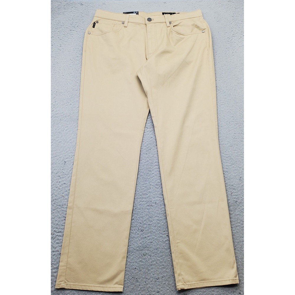 Dunning Golf Chino Pants Mens 34/32 Tan Performance Stretch Quick Dry D7F23P748